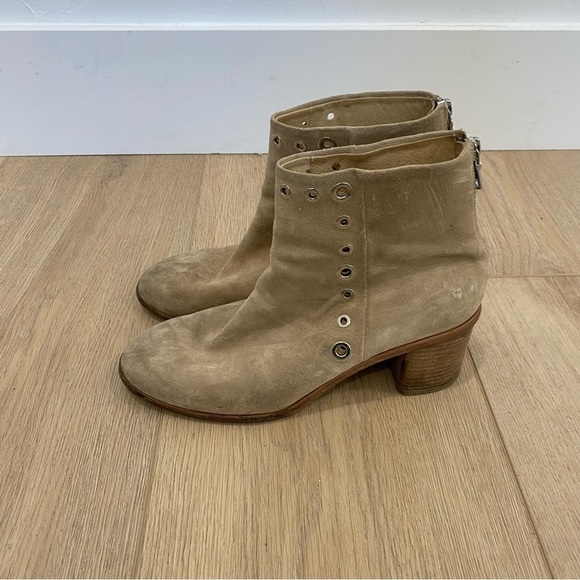 Rag & Bone Willow Boot Grommets Sand Tan Suede Womens 9.5 - Picture 4 of 8
